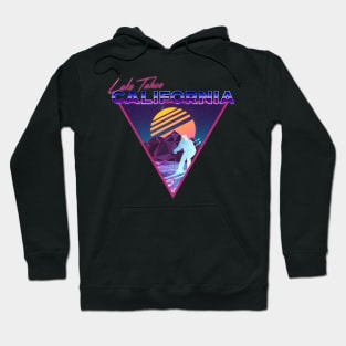 Retro Vaporwave Ski Mountain | Lake Tahoe California | Shirts, Stickers, and More! Hoodie